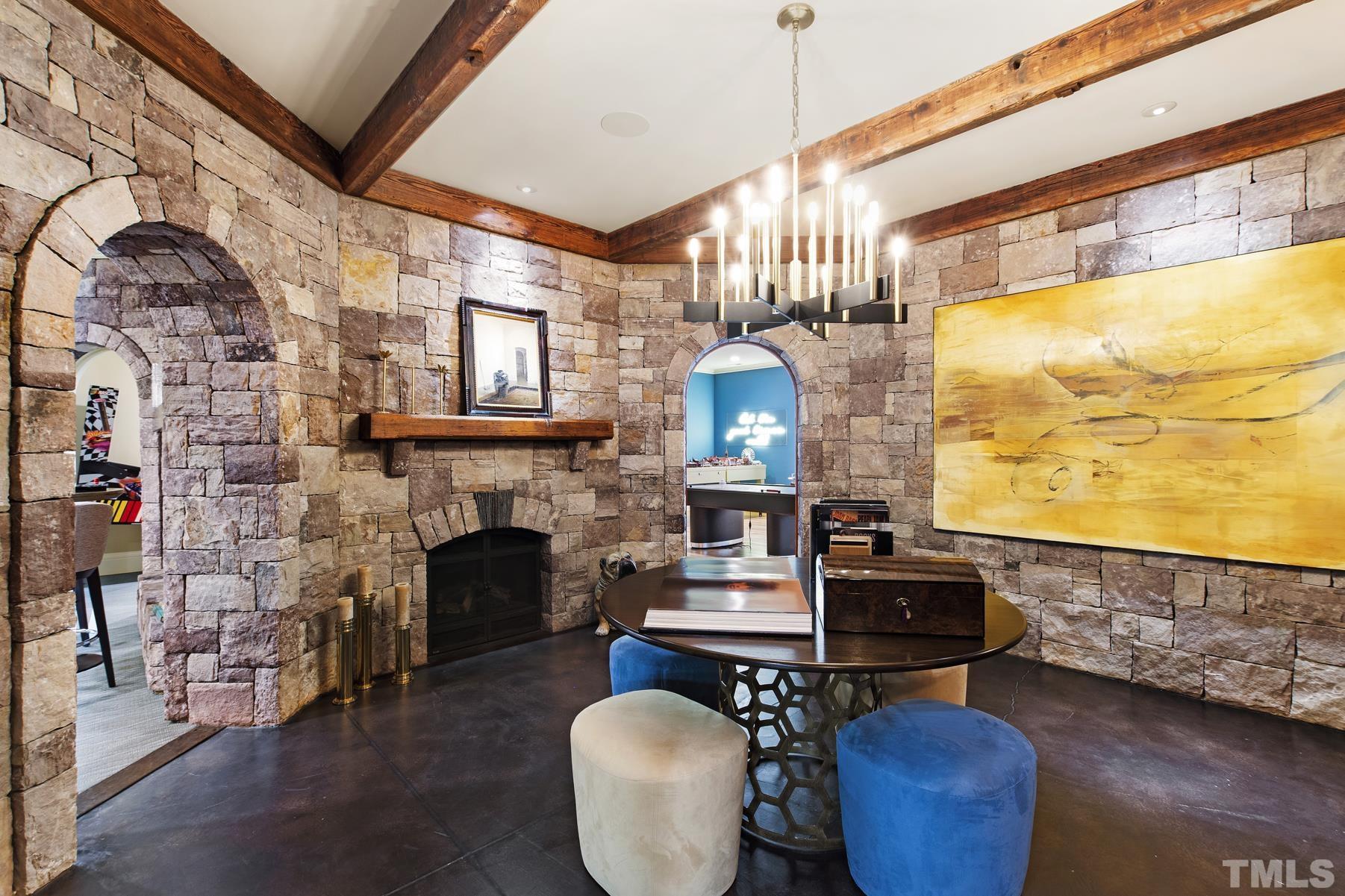 483 Rosemont Drive Durham, NC 27713 - Photo 68 of 88 a living room with fireplace furniture and a fireplace