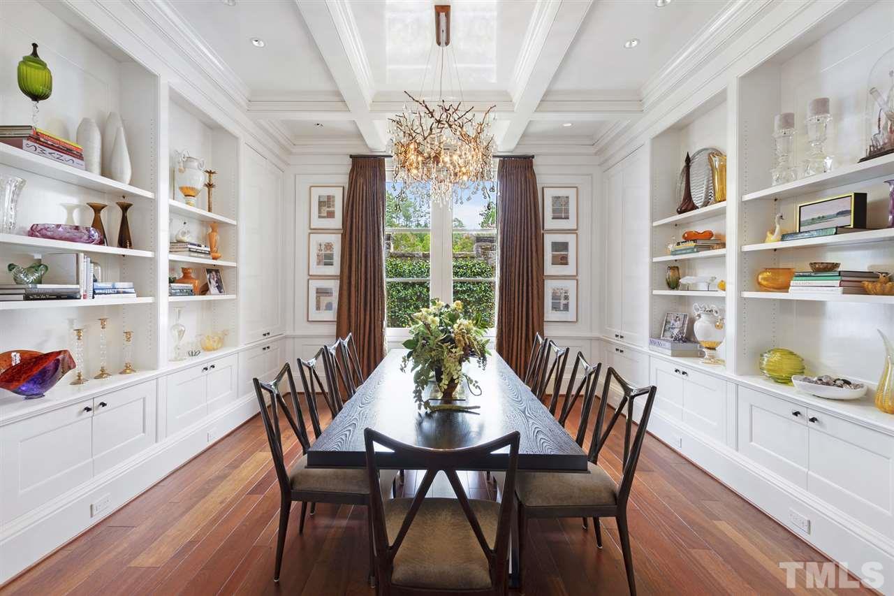 483 Rosemont Drive Durham, NC 27713 - Photo 9 of 88 a view of a dining room with furniture and chandelier