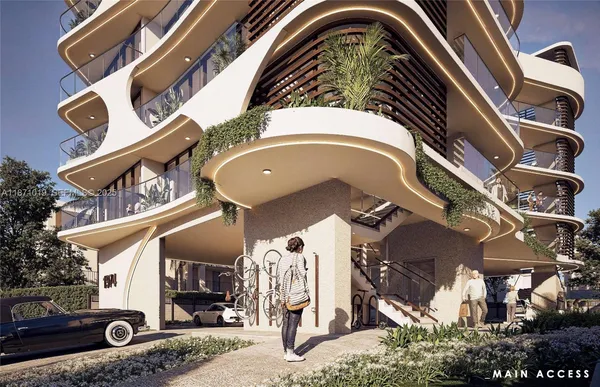 a front view of a building