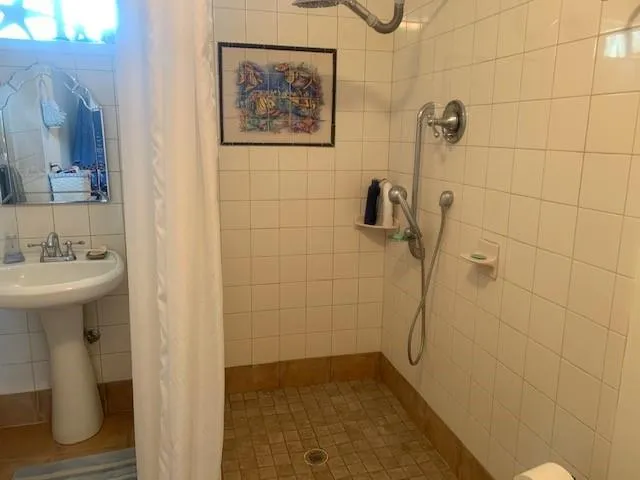 a bathroom with a sink