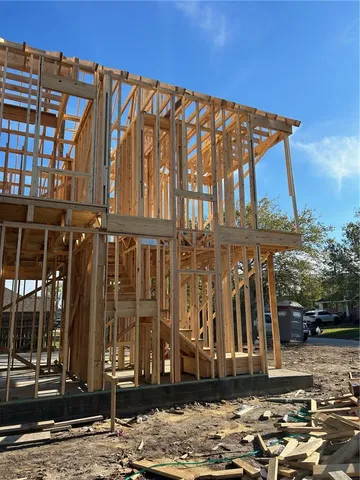 a building view with street space