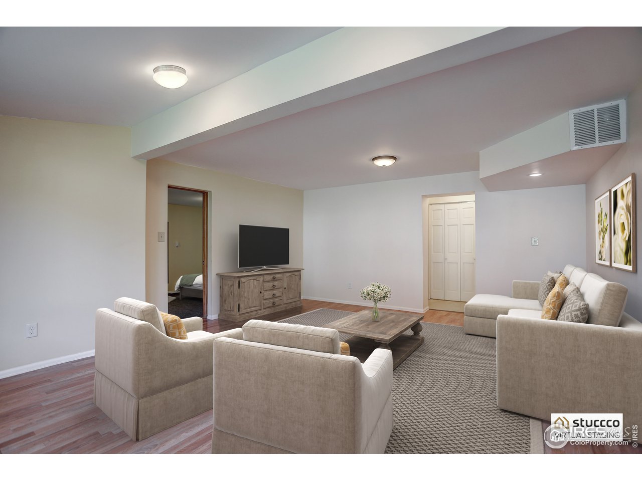 35 Boston Street Ward, CO 80481 - Photo 24 of 34 a living room with furniture and a flat screen tv