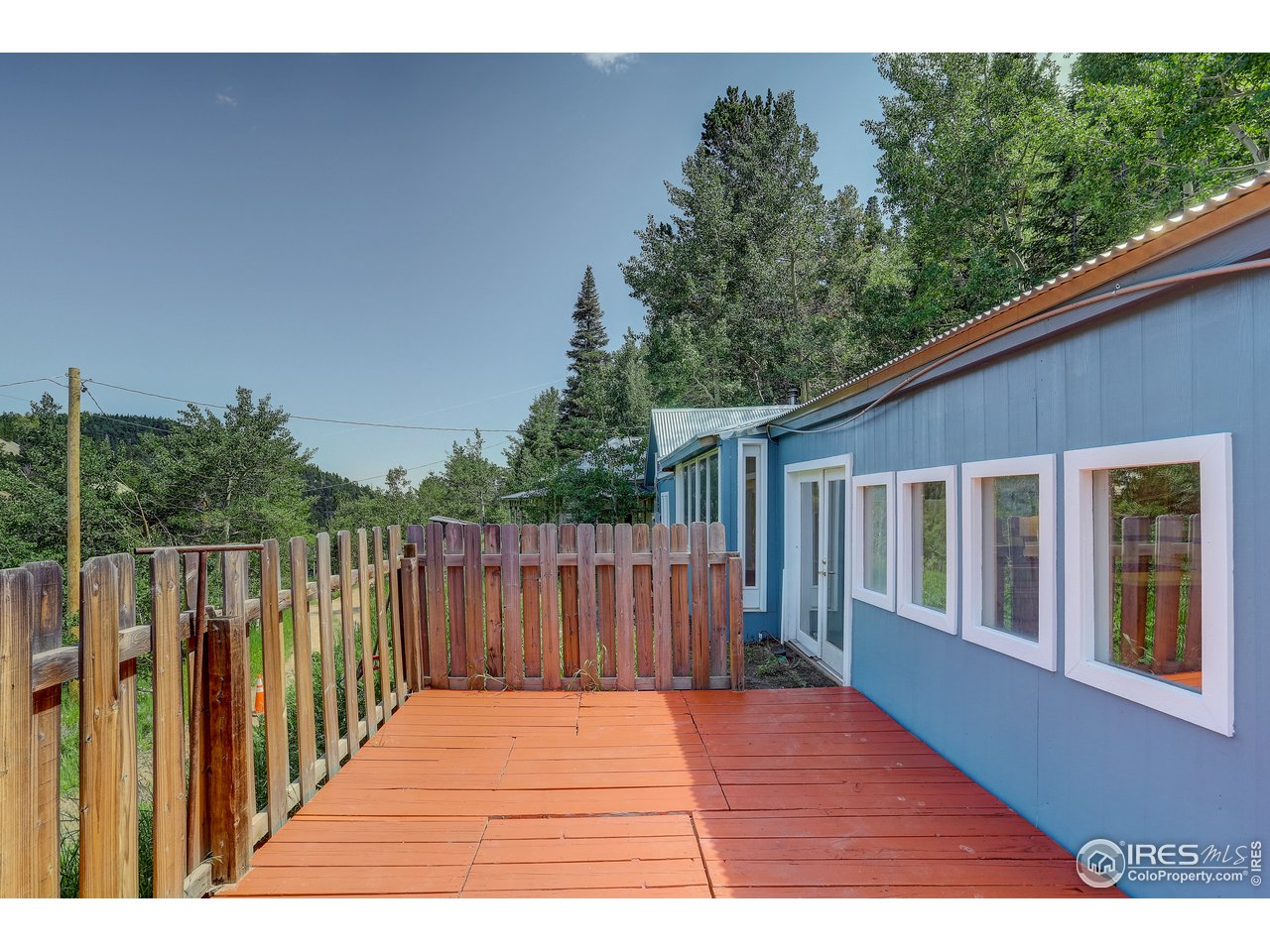 35 Boston Street Ward, CO 80481 - Photo 5 of 34 a view of backyard with large trees and wooden fence