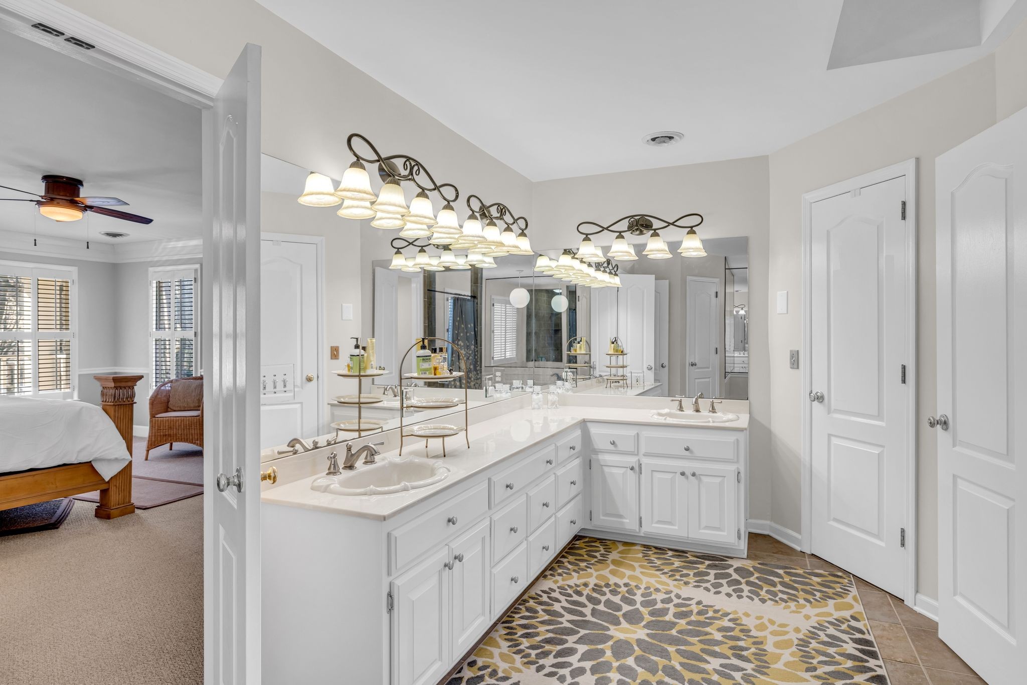1810 Waterford Road Murfreesboro, TN 37129 - Photo 22 of 43 a spacious bathroom with a double vanity sink and a mirror