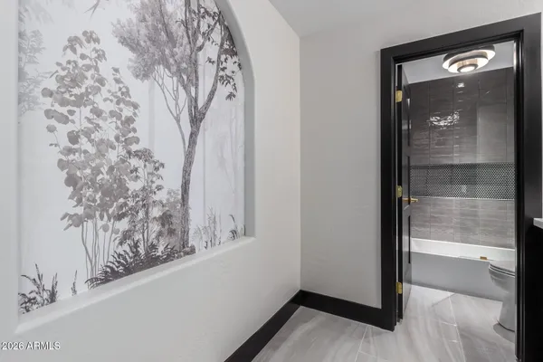 a view of a lake with a yard