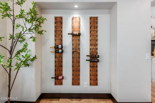 a view of a kitchen from the hallway