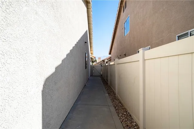 a view of a pathway of a building