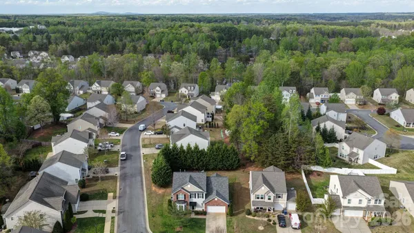 an aerial view of multiple house