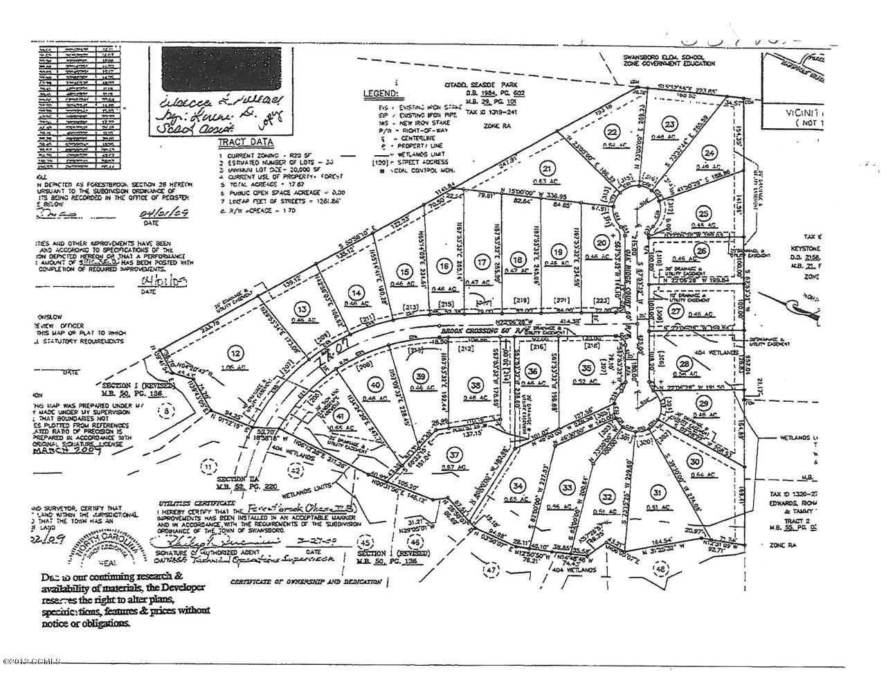 209 Brook Crossing Road Swansboro, NC 28584 - Photo 2 of 7 Plat