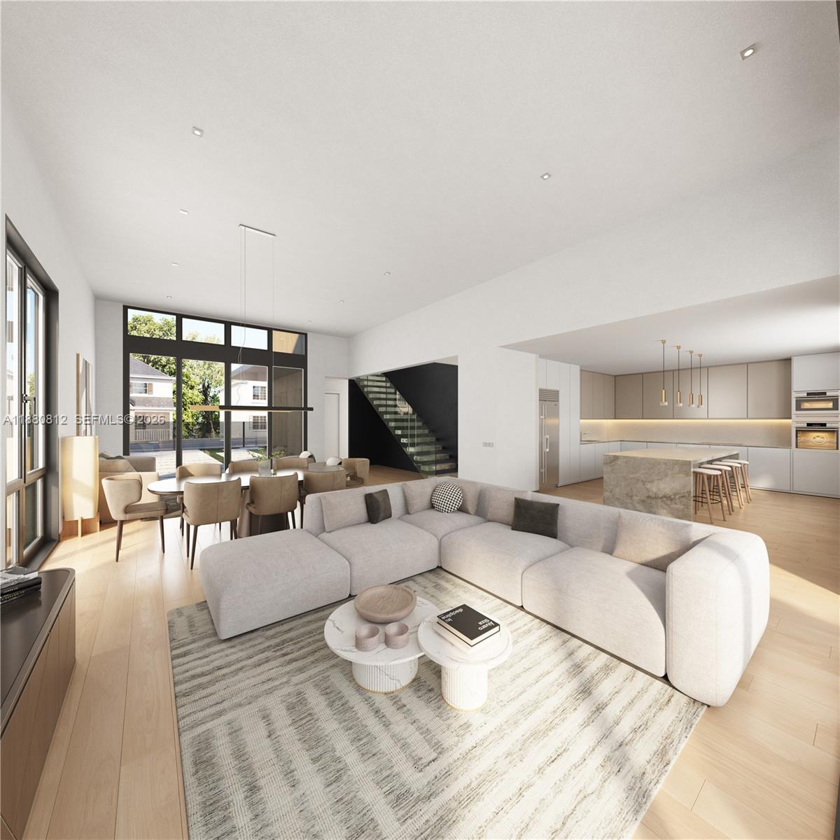 536 Northwest 48th Street Miami, FL 33127 - Photo 4 of 40 a living room with furniture and a flat screen tv