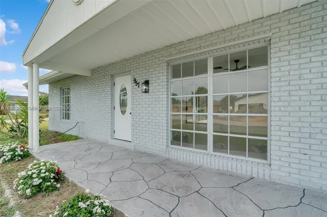 a view of front door of house