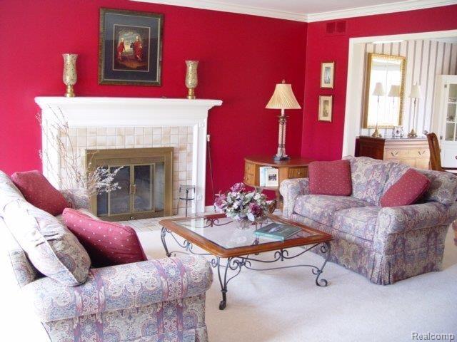 786 Box Canyon Court Rochester, MI 48309 - Photo 7 of 13 Living Room W/ Fireplace