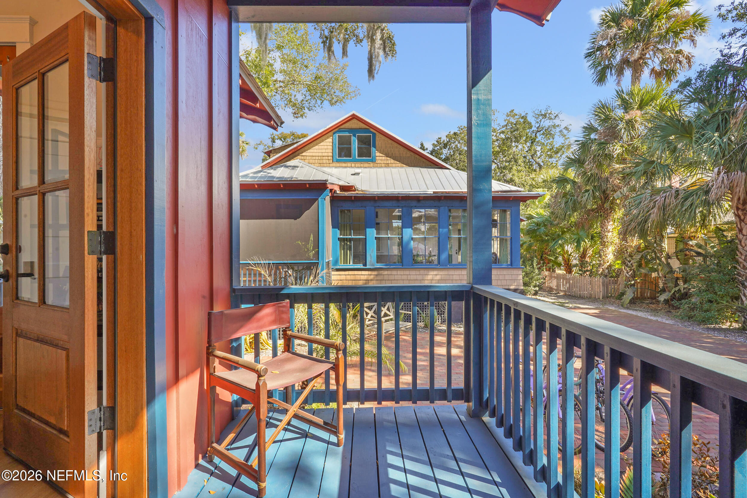 290 St George Street, Unit B St. Augustine, FL 32084 - Photo 14 of 19 a view of porch with a bench