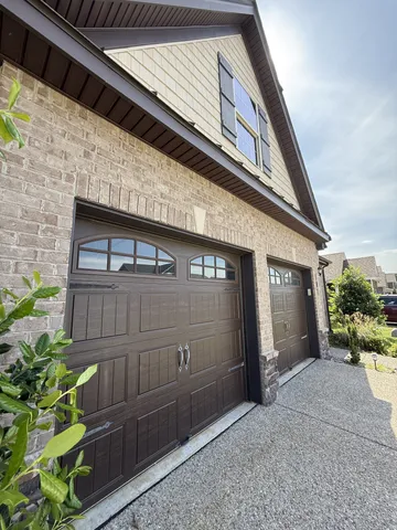 a view of a house with a small space