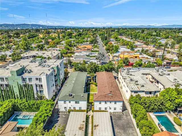 an aerial view of a city
