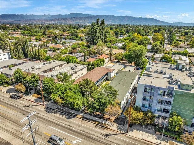 a view of city and mountain