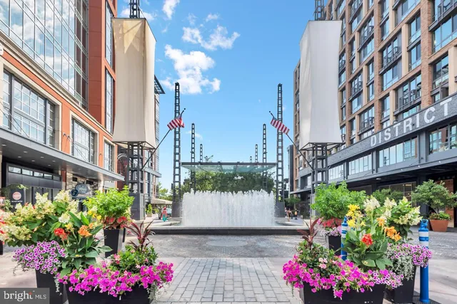 a view of street with flower