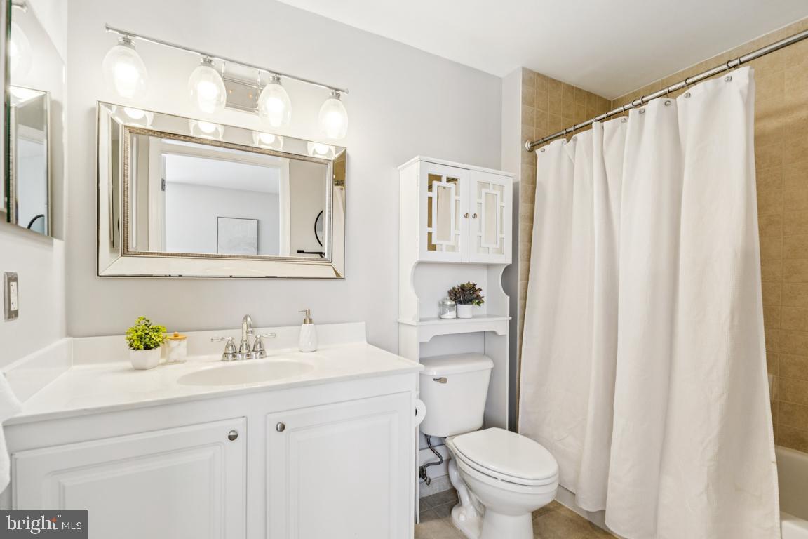 355 I Street Southwest, Unit 501 Washington, DC 20024 - Photo 18 of 44 a bathroom with a sink a toilet and a mirror