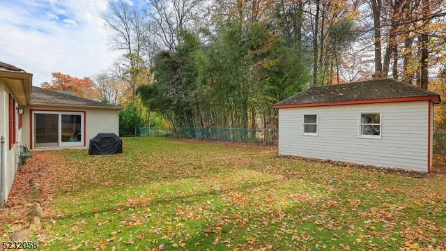 a house with trees in front of it