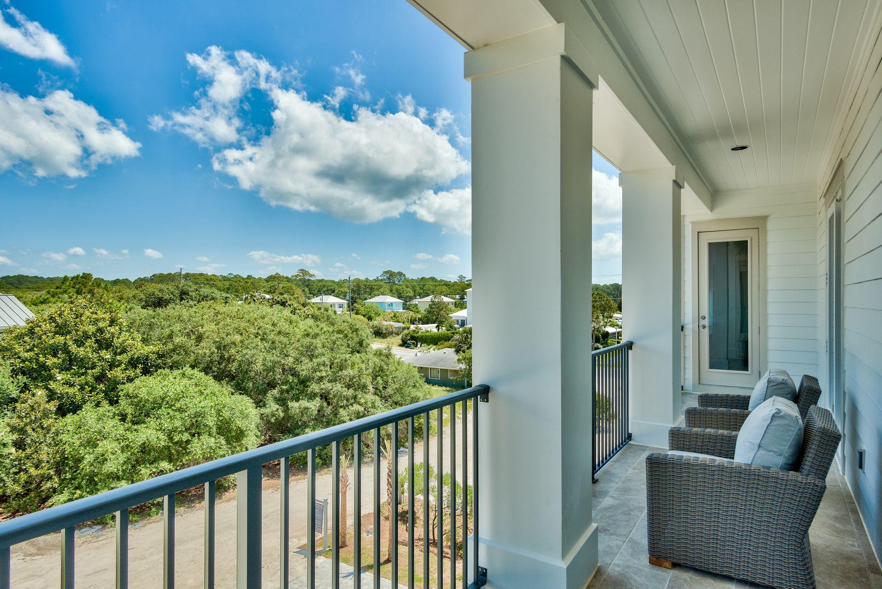 37 West Seahorse Circle Santa Rosa Beach, FL 32459 - Photo 27 of 44 a view of a balcony with furniture