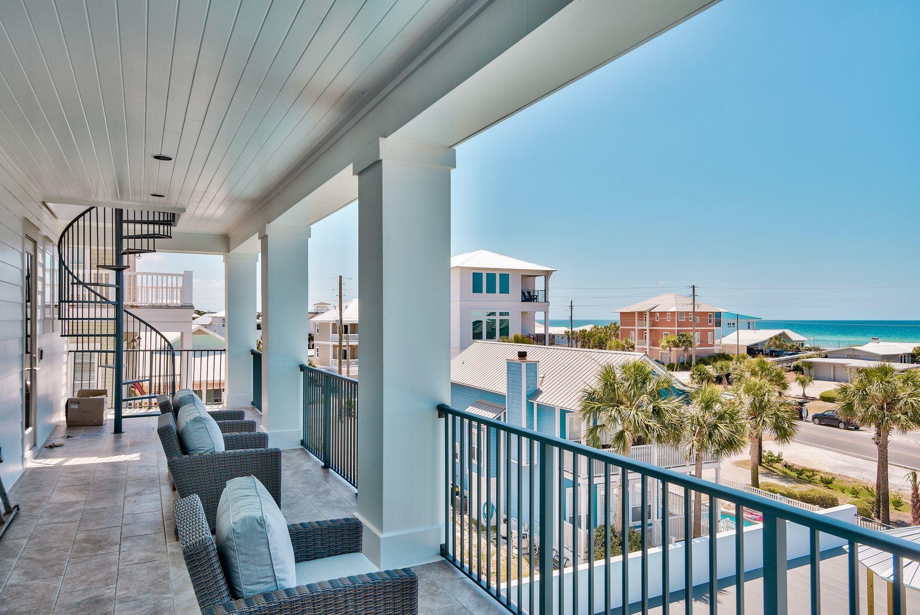 37 West Seahorse Circle Santa Rosa Beach, FL 32459 - Photo 30 of 44 a view of a balcony with furniture