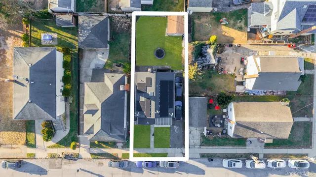 an aerial view of multiple houses