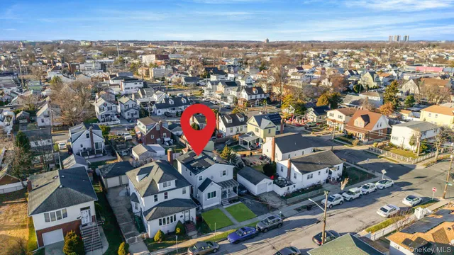 an aerial view of multiple house