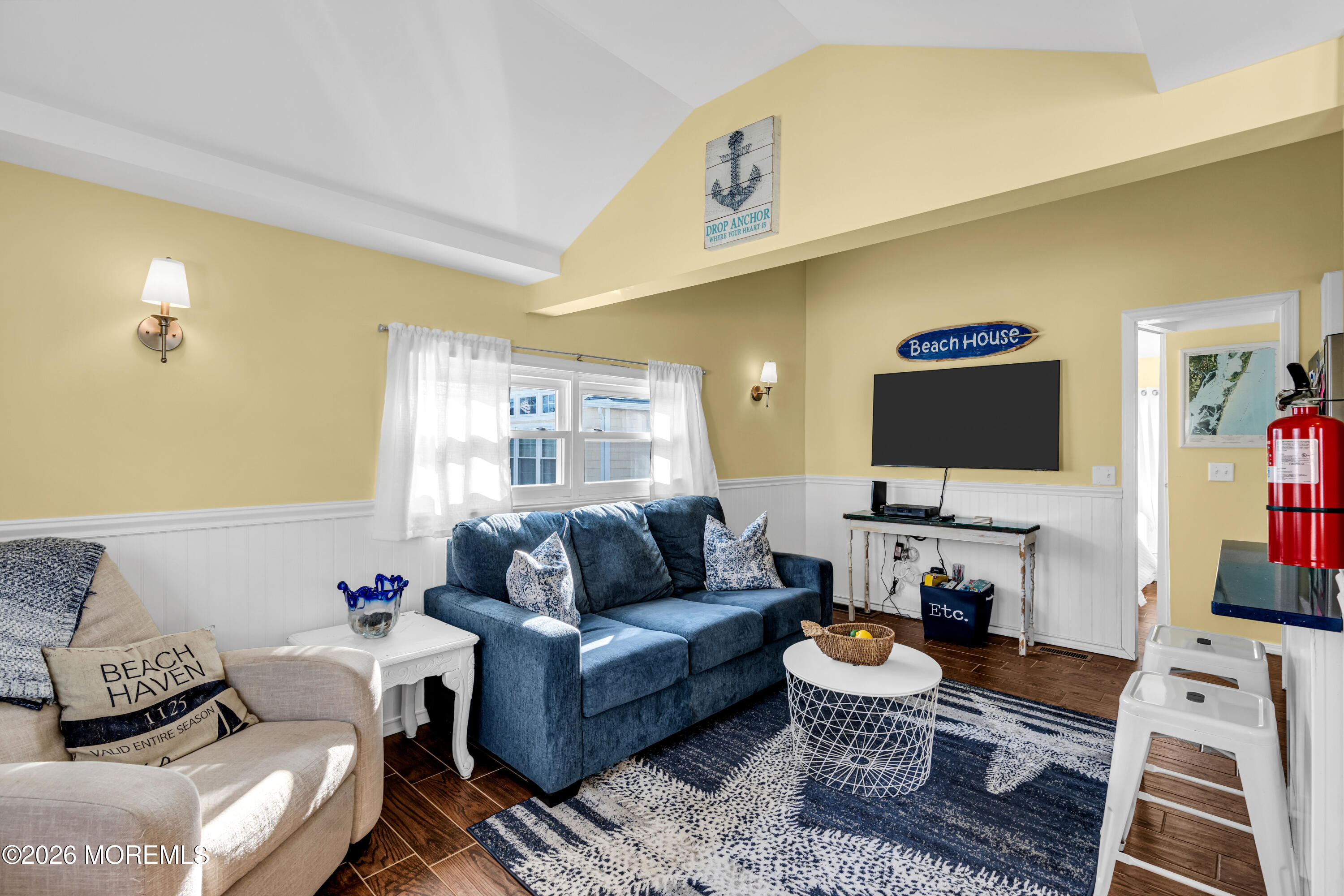 112 West Tide Way Lavallette, NJ 08735 - Photo 5 of 16 a living room with furniture and a flat screen tv