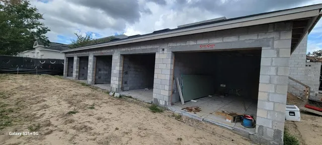 a backyard of a house