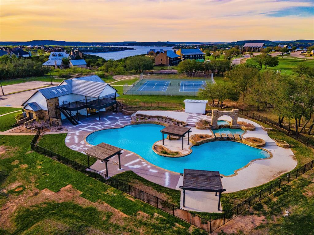 525 Cypress Point Graford, TX 76449 - Photo 22 of 23 an aerial view of a swimming pool with outdoor seating