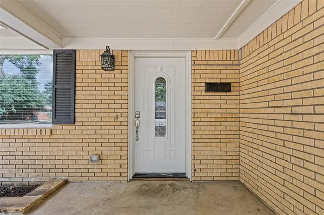 a view of front door of house