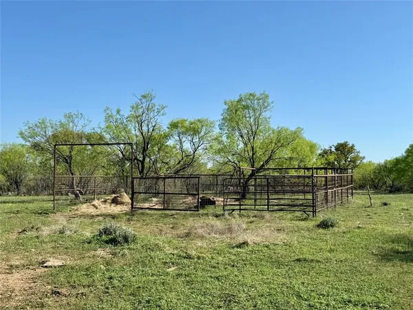 a view of a field of grass and trees