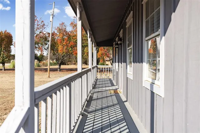 a view of a city from a balcony