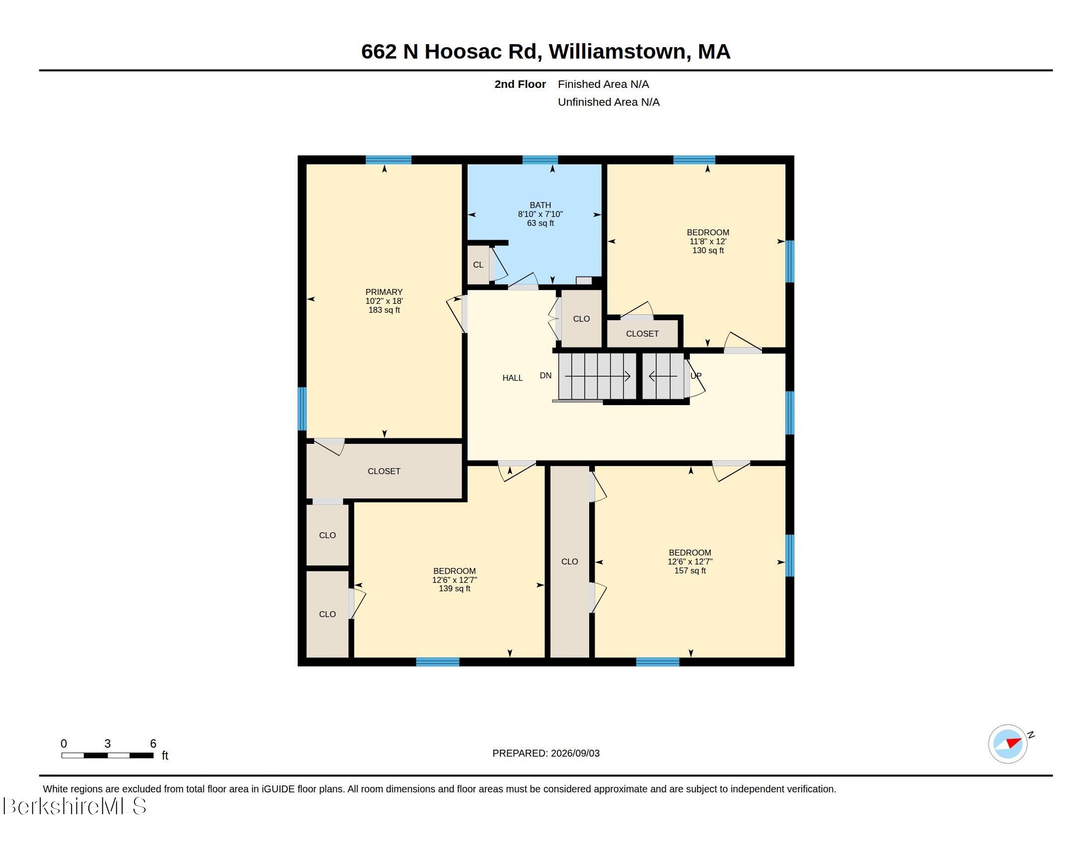 662 North Hoosac Road Williamstown, MA 01267 - Photo 54 of 55 805 Floor Plan 2nd Floor