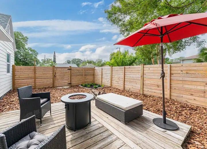 3320 18th Street North St. Petersburg, FL 33713 - Photo 18 of 28 a view of a two chairs and table in the patio