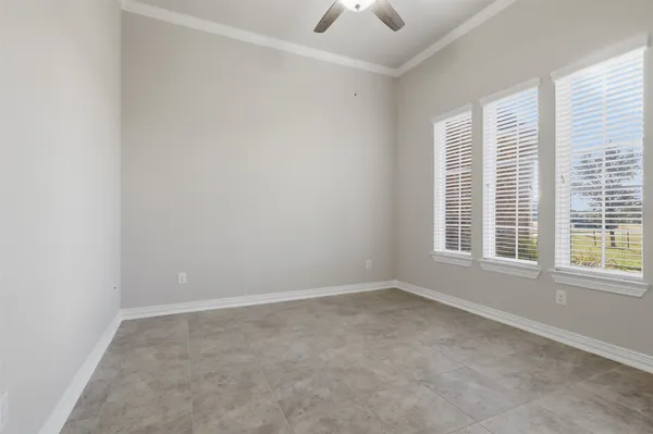 an empty room with a window