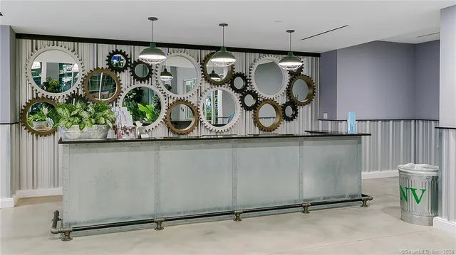 a close view of water heater room