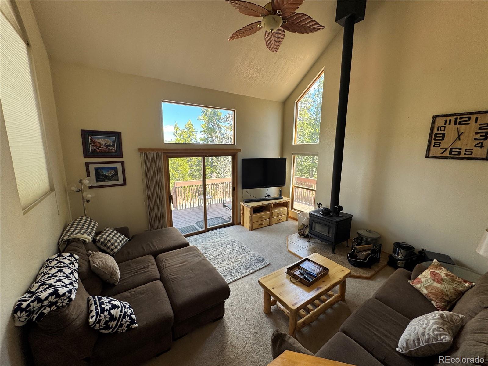 70 Highpoint Circle Black Hawk, CO 80422 - Photo 14 of 37 a living room with furniture and a flat screen tv