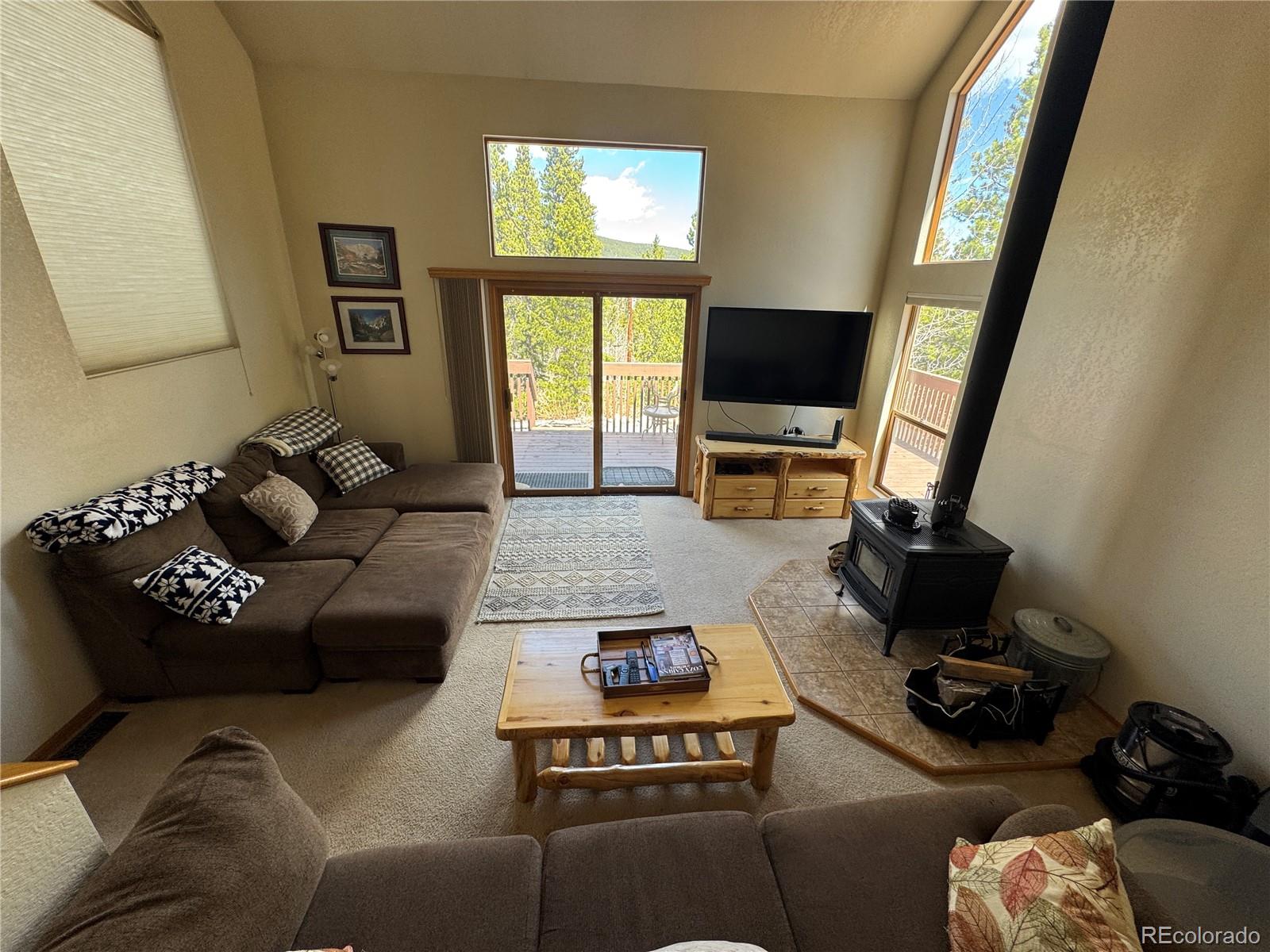70 Highpoint Circle Black Hawk, CO 80422 - Photo 15 of 37 a living room with furniture and a flat screen tv