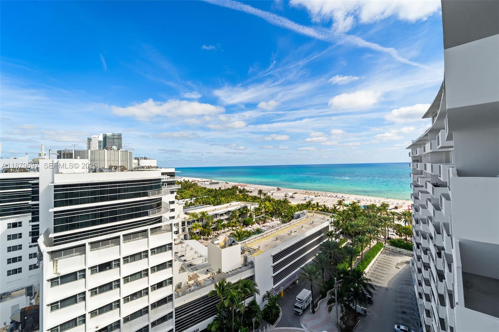 100 Lincoln Road, Unit 1523/1525 Miami Beach, FL 33139 - Photo 17 of 25 a view of a balcony with an ocean view