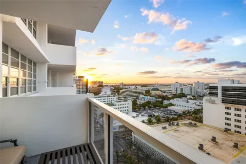 a view of a balcony with an ocean view