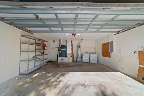 a view of a garage