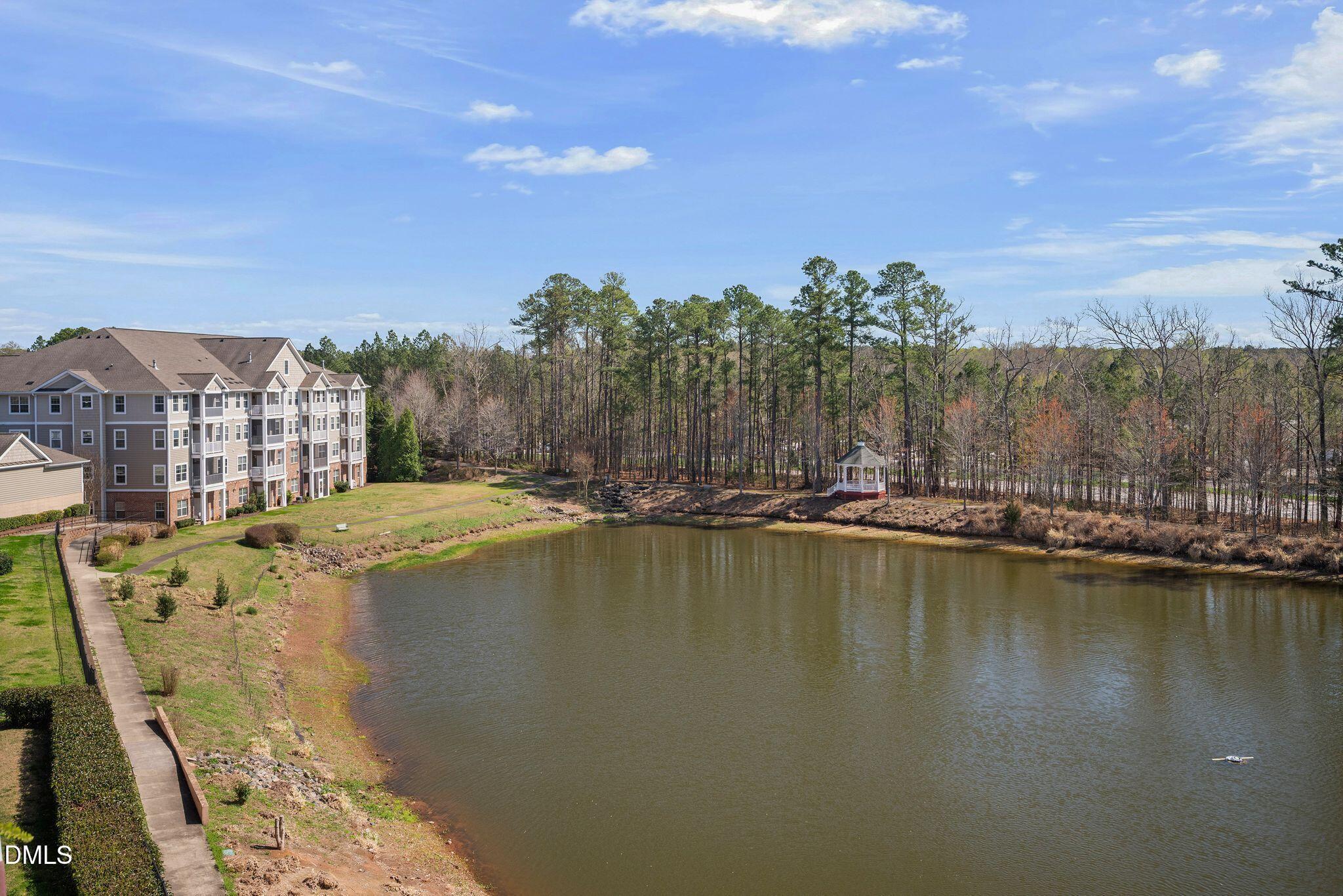 10511 Rosegate Court, Unit 305 Raleigh, NC 27617 - Photo 23 of 48 a view of a lake with a city