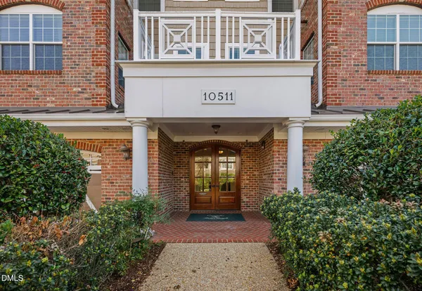 a front view of a building