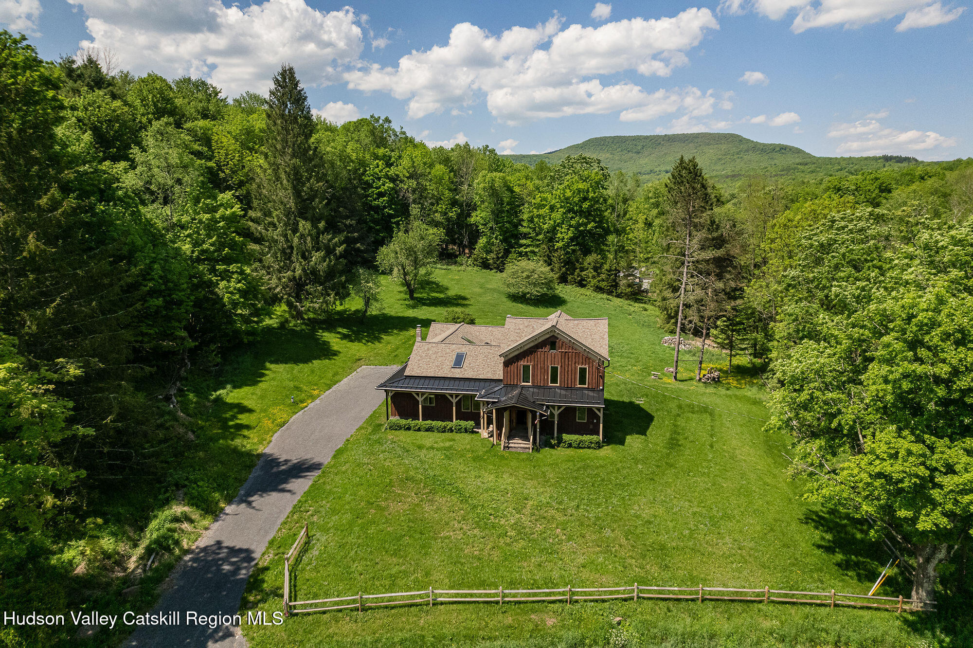 6841 County Highway Denver, NY 12421 - Photo 34 of 36 a aerial view of a house with big yard