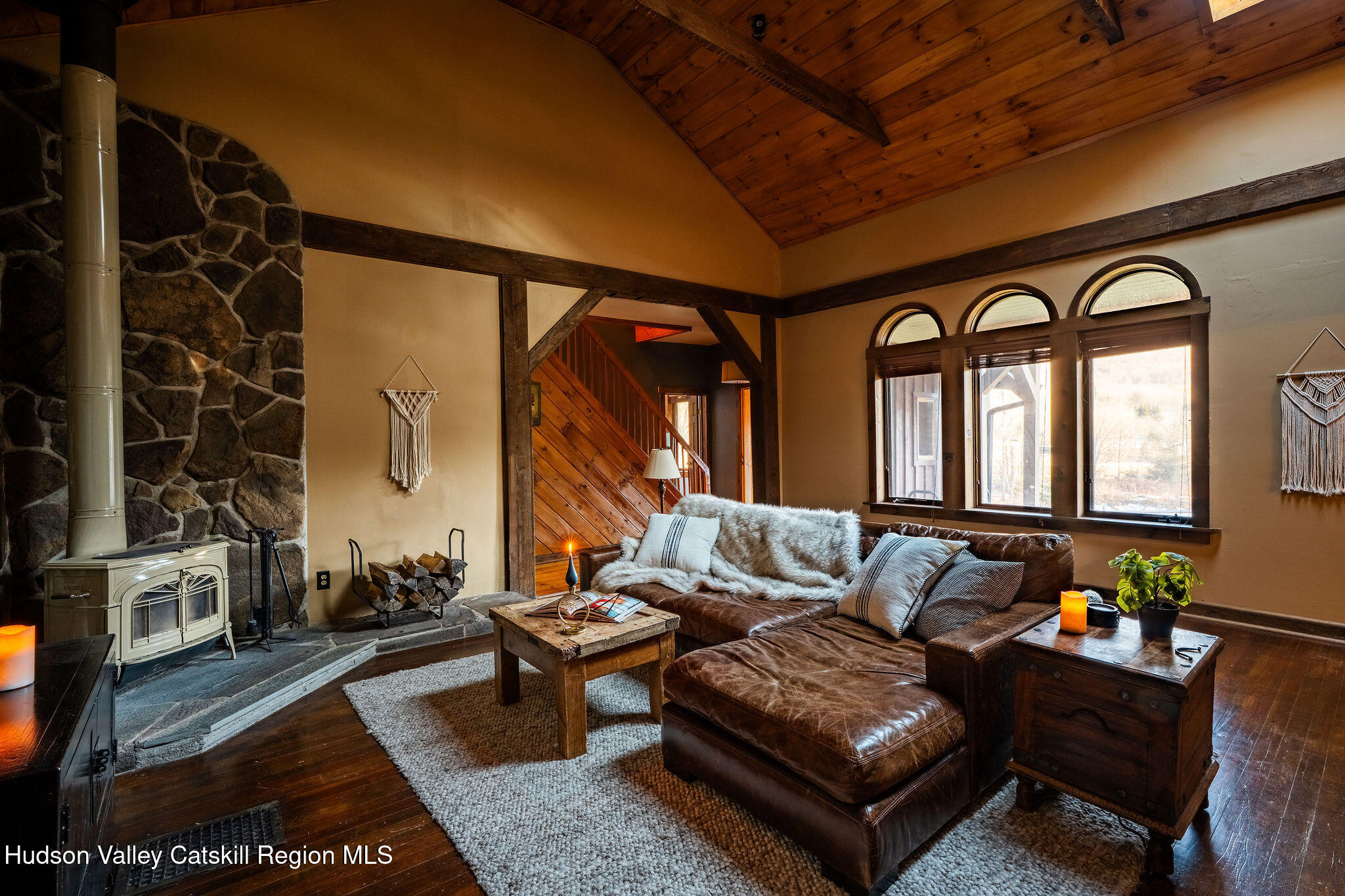 6841 County Highway Denver, NY 12421 - Photo 10 of 36 a living room with furniture and a large window