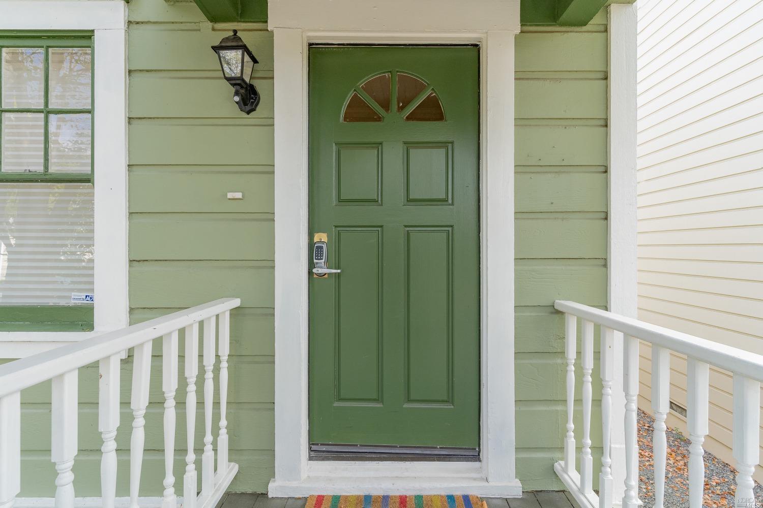 a view of front door of house