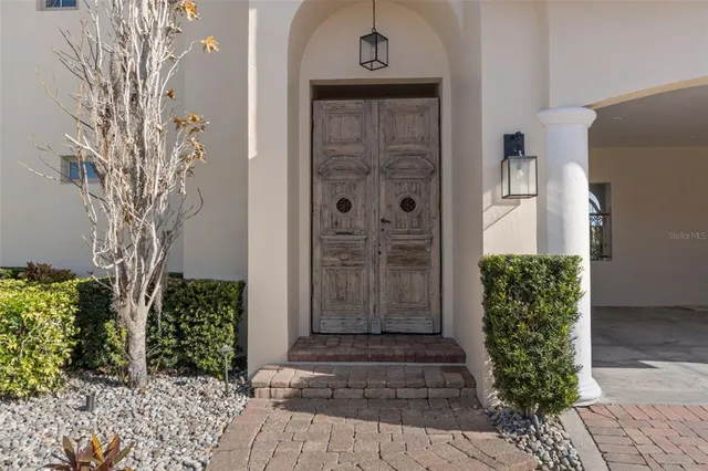 a view of a entryway door of the house