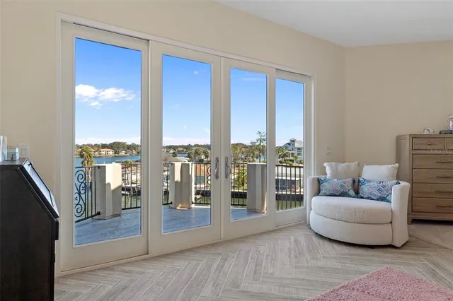 a white bath tub sitting in a bathroom