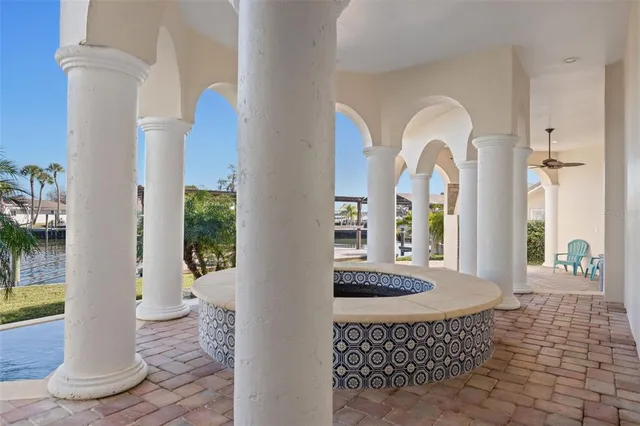 a bathroom with a sink and mirror